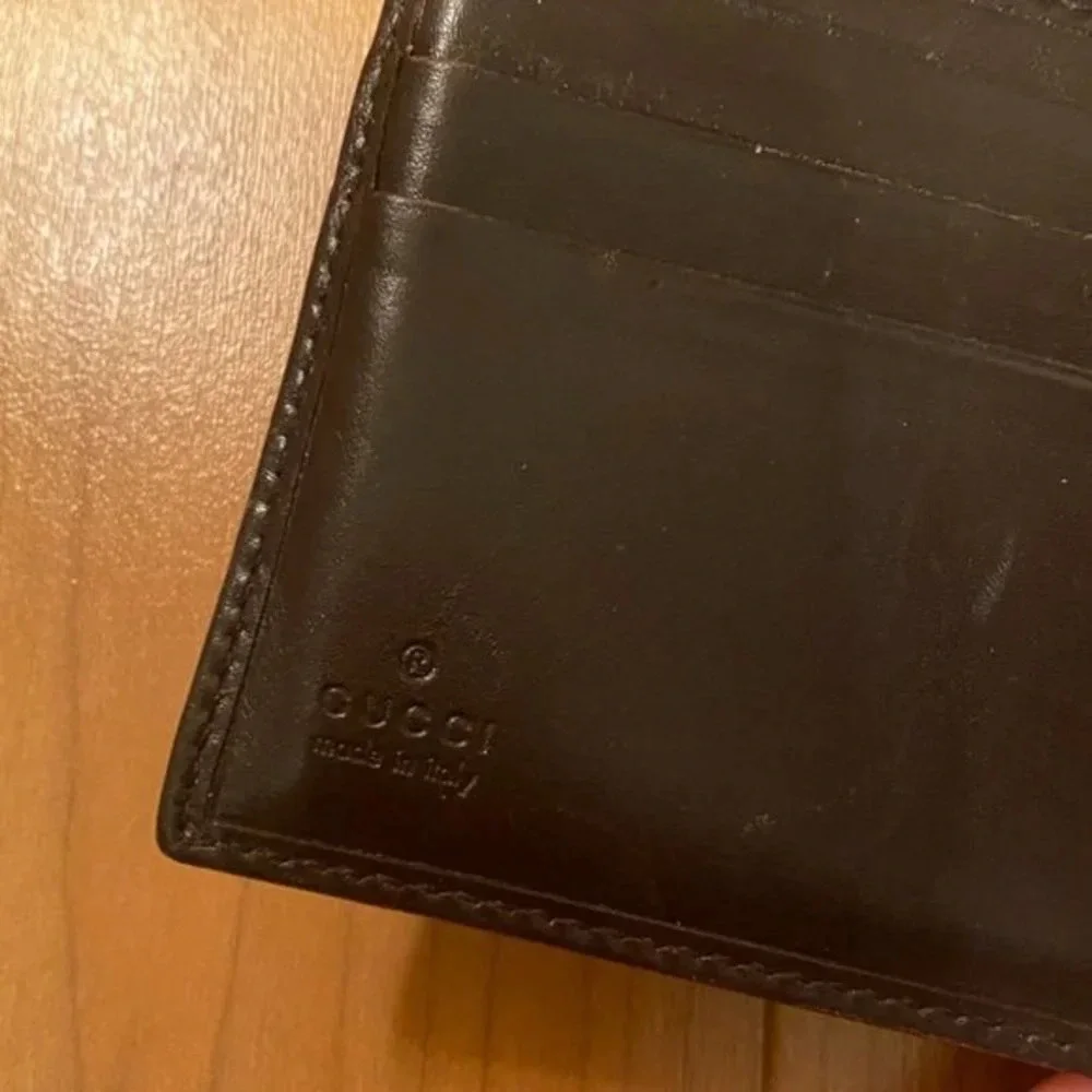 Gucci Monogram Canvas Bifold Wallet